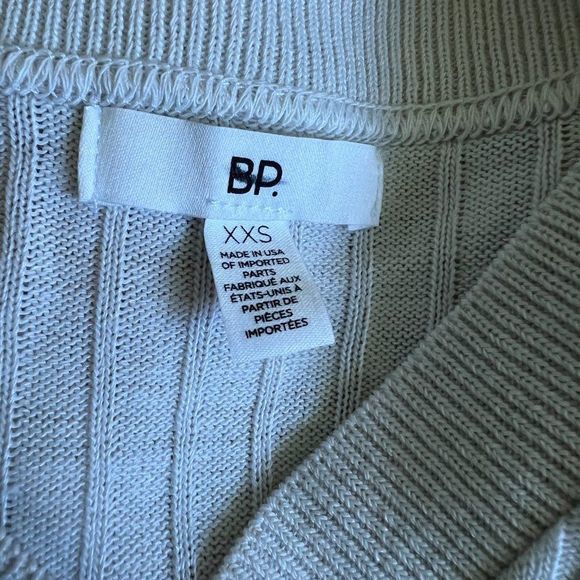 NWOT BP Reagan Rib‎ Crop Sweater in Ivory (XXS) - Picture 7 of 10